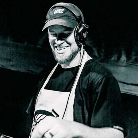 DJ Skratch Bastid performing at the Bastid's BBQ on the RANE TWELVE and SEVENTY-TWO